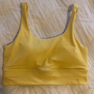 Ethos Twist Back Sports Bra Size M Buttercup Yellow